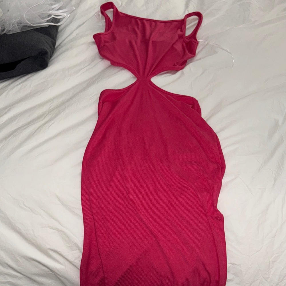 Hello Molly Pink Cut-Out Dress